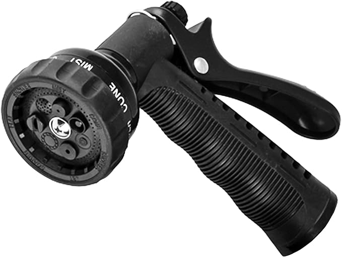 Dura Faucet DF-SA187-BK RV Exterior Quick Connect Sprayer with 7 Spray Settings and Coiled Hose Kit (Black)