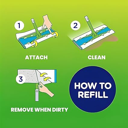 Upgraded Wet Mop Pads for Swiffer Sweeper Wet Mopping Cloths Refills,32 Count