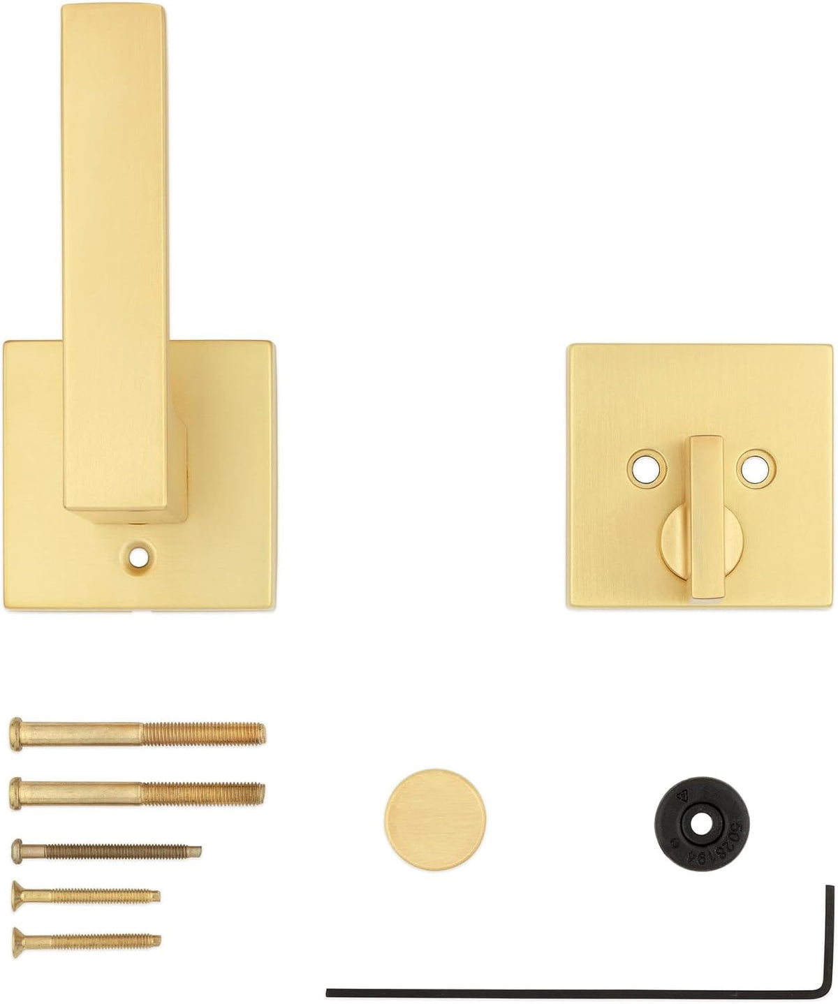 Kwikset 966SAL SQT-514 Kwikset 971SALSQT Singapore Lever Single Cylinder Interior Pack with Square Rose for Handlesets (Matte Black)