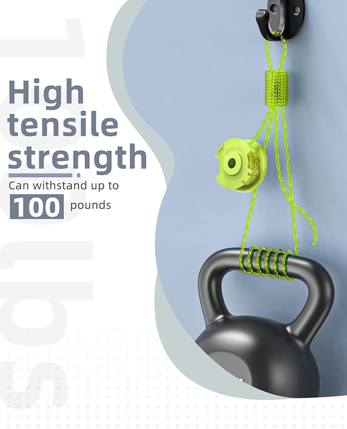 Weed Wacker String Compatible with Ryobi One Plus AC80RL3, 0.08'' String Trimmer Line,Weed Eater String Compatible with Ryobi 18V, 24V, 40V Trimmers(10 Replacement Spool, 2 Trimmer Cap Cover)
