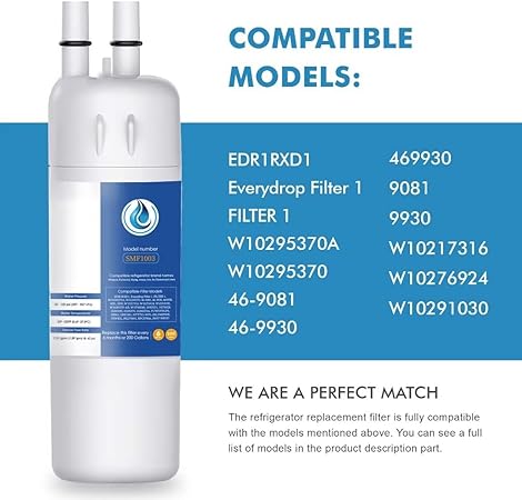 Replacement for EDR1RXD1, W10295370A, Compatible with Kenmore 46-9081, 46-9930, P4RFWB, P8RFWB2L, Pack of 1