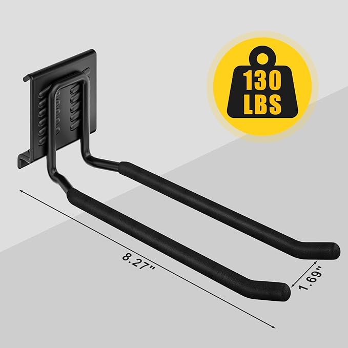 Garage Hook, 8.27-Inch Garage Hanger for Holding Shovels, Rakes, Ladders