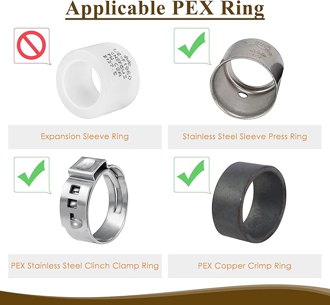 12" PEX Coupling, PEX Fitting Straight for Plumbing Repairs, Sturdy Brass Pipe Coupler for Pex Tubing Connection (5 Pack)