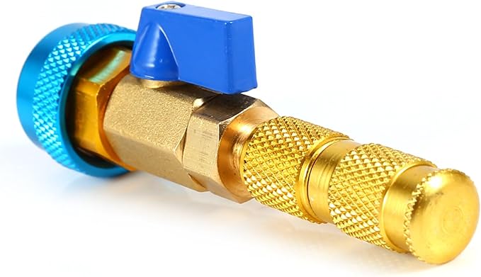 Car Valve Core Compressor Tool,Air Conditioning R134A Valve Core Quick Remover Installer High Low Pressure Tool