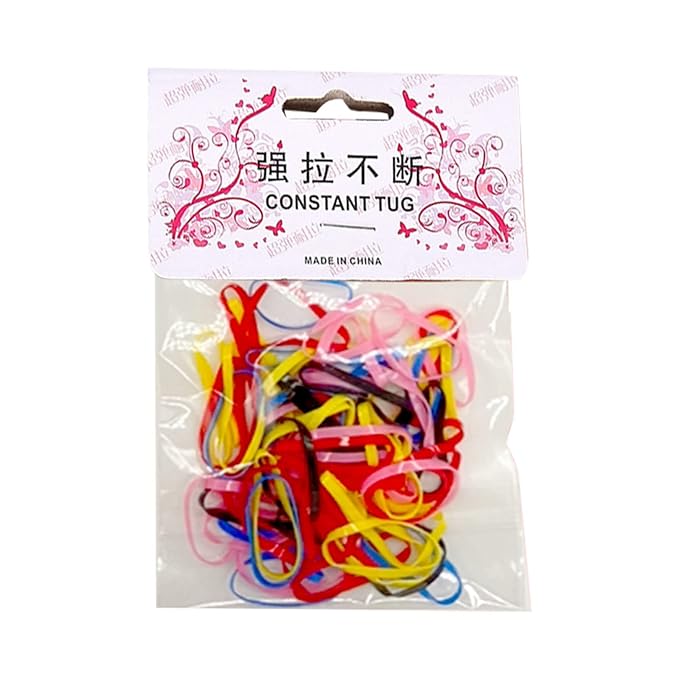 Womens Barrettes Large Girl Colorful Fashion Disposable Rubber Band Elastic Hair Band Thin Small Ponytail Hair Elastics Daily Life Big Size Hair Clips for Baby Girls Non Slip