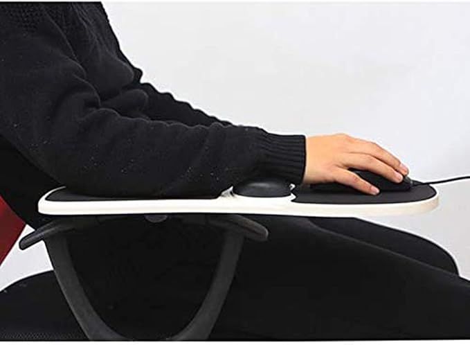 Chair Armrest Mouse Pad Arm Wrist Rest Mosue Pad Ergonomic Hand Shoulder Support Pads,White