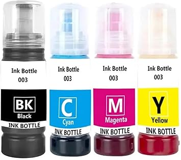 Dye Ink 003 Refill Compatible The Ink Bottle Printer Parts - Compatible with Epson L3110 003 3110 3100 3101 3110 3150 5190(4PCS)