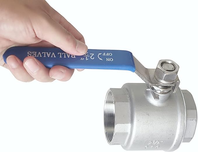 2-1/2" Full Port Ball Valves 316 Stainless Steel NPT Female Thread Ball Valve for Water, Oil, and Gas