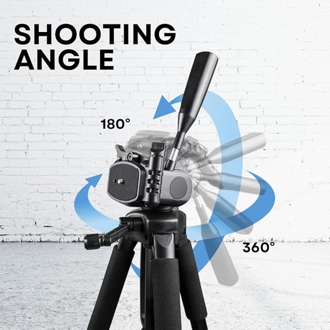 Ultimaxx Professional 60-inch Aluminum Alloy Tripod with Carrying Case Compatible with Canon, Nikon, Sony, Samsung, Olympus, Panasonic and Pentax DSLR Cameras Camcorder
