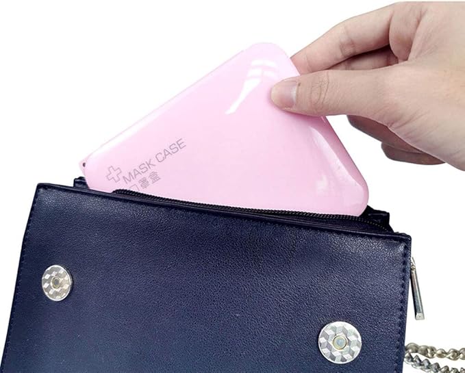 Portable Dustproof Moisture-Proof Storage Box Mask Case Storage Box Band-aid Bill Temporary Storage Folder (Green, 13013014mm)