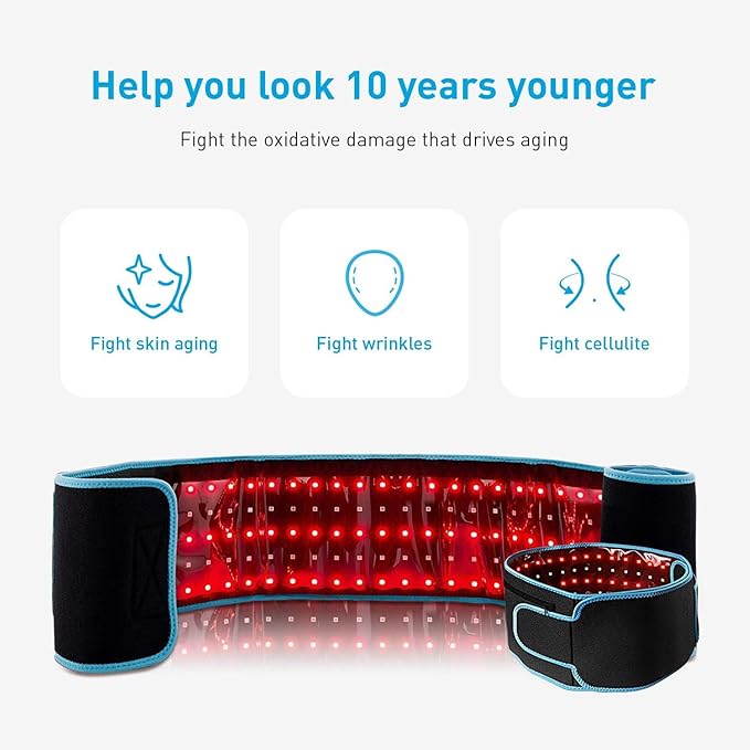 Red Light Therapy Belt Near Infrared Light Therapy for Body Weight Loss lipo Belt at Home Contour Light Machine for Pain lipo wrap