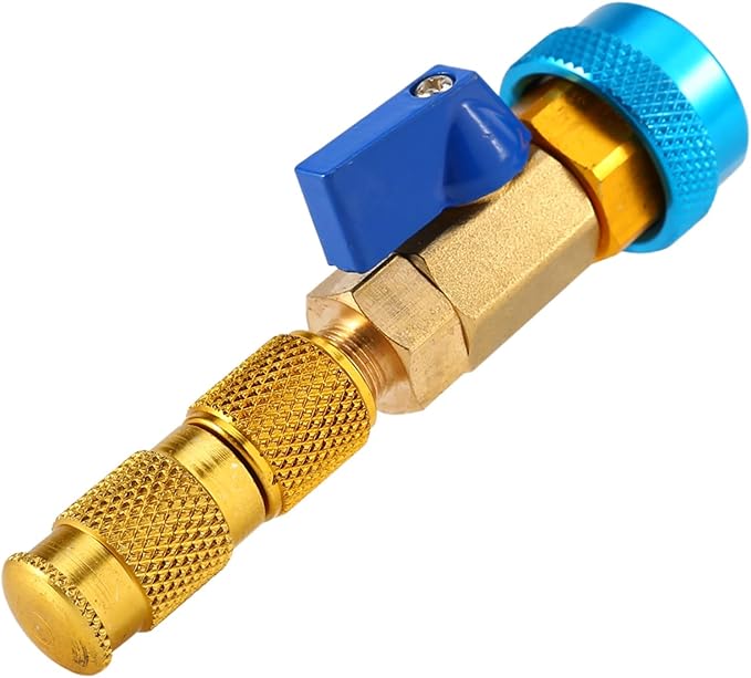 Car Valve Core Compressor Tool,Air Conditioning R134A Valve Core Quick Remover Installer High Low Pressure Tool