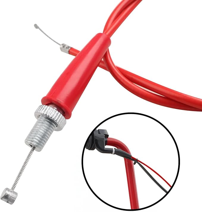 36'' Throttle Cable for SSR70 SSR110 SSR125 50cc 70cc 110cc 125cc Tao Tao DB14 DB24 DB27 Baja Dirt Runner DR70 DR90 DR125 Apollo RFZ XR50 XR70 Coolster Roketa Chinese Pit Dirt Bike Motor Red