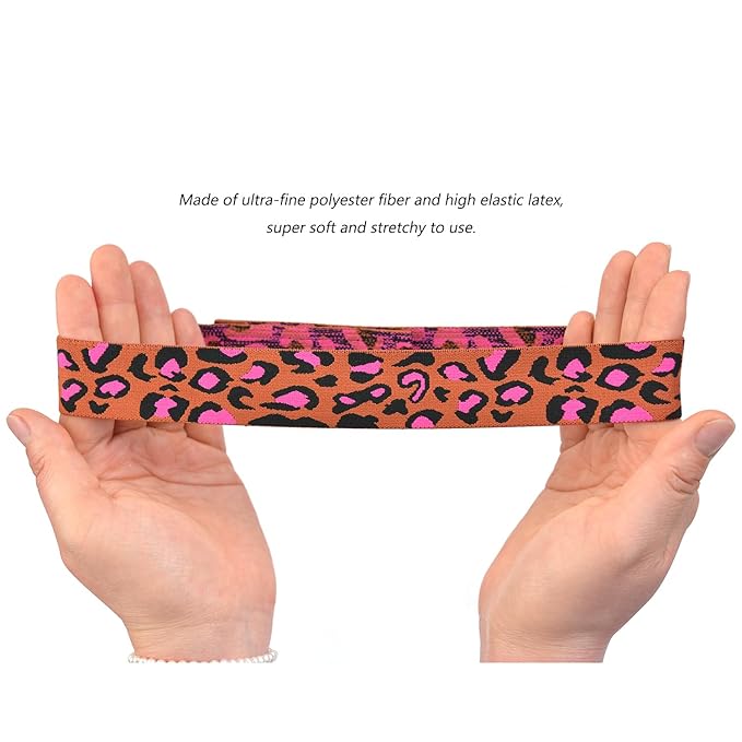 3 Pcs Elastic Bands for Wigs Lace Melting Bands Wig Grip Headband Lace Front Wig Headband for Women (3.0 Brown Leopard Print)