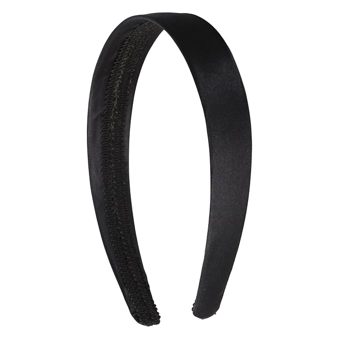 1 Inch Satin Hard Headband with No Teeth Head band for Women and Girls (violet)