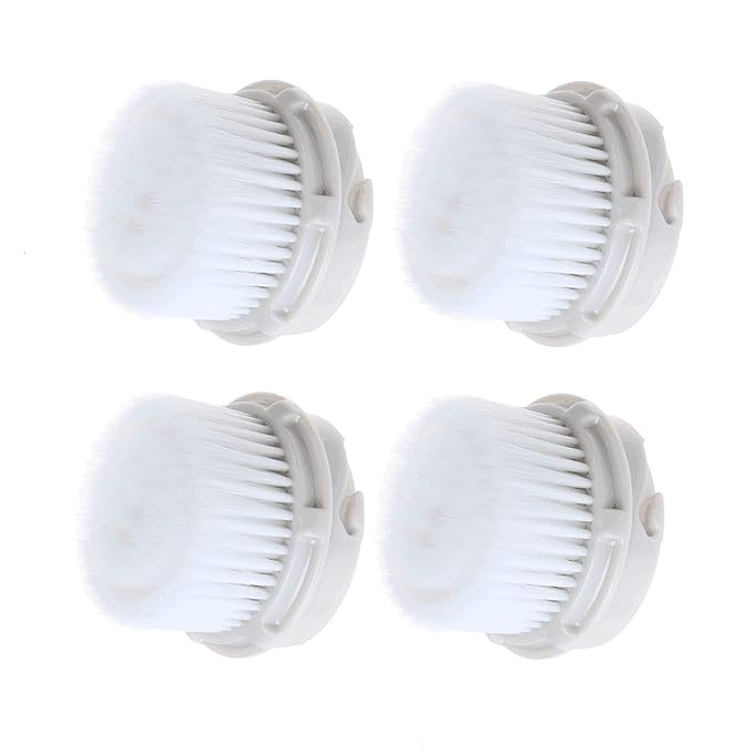 Facial Cleansing Brush Head Replacement, Facial Cleansing Brush Head, Exfoliator Facial Brush Heads, for Acne Prone, Clogged and Enlarged Pores Sensitive Skins (Luxe Cashmere4Pack)
