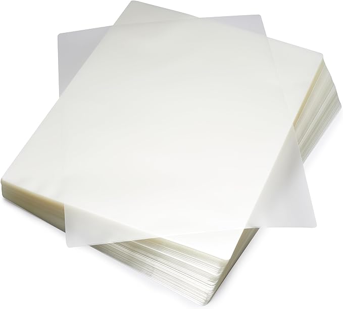 Basics Clear Thermal Laminating Plastic Paper Laminator Sheets, 9 x 11.5-Inch, 200-Pack, 3mil