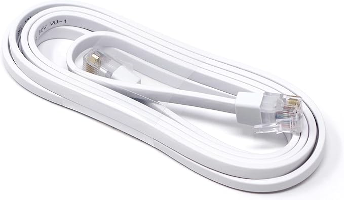 Google Replacement RJ45 Ethernet Cable, original Gigabit flat network cable for WiFi routers, 6 feet, non-retail packaging, white color (pack of 1)