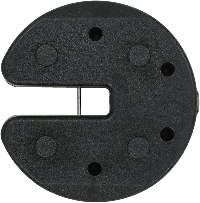 4 pcs Gazebo Weight Plates Black for Gazebos, Party Tents, Outdoor Parasols, Concrete Inside, Suitable for 1.2" Tube, Weight (Each) 7.2 lb, Dimensions 8.7" x 2"