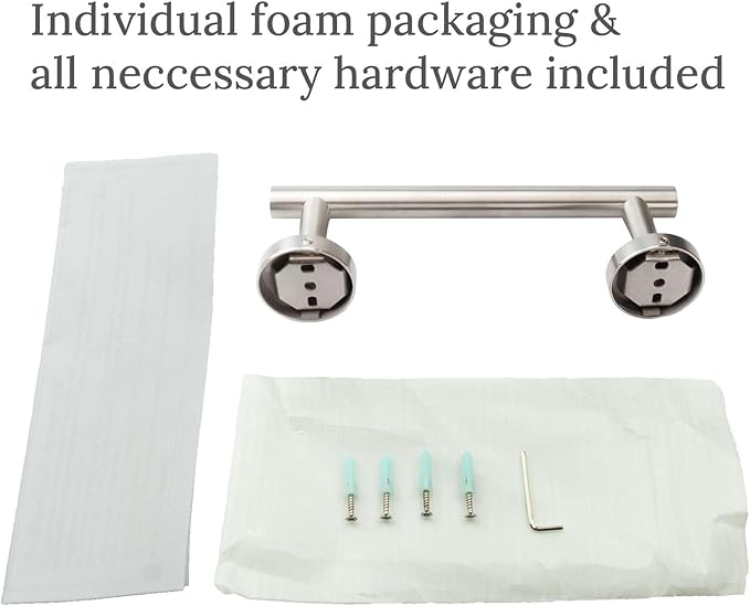 Modket 24 Inches Brushed Nickel Towel Bar Bathroom Hardware 304 Stainless Steel Wall Mounted Kitchen Towel Holder Cloths Hanger