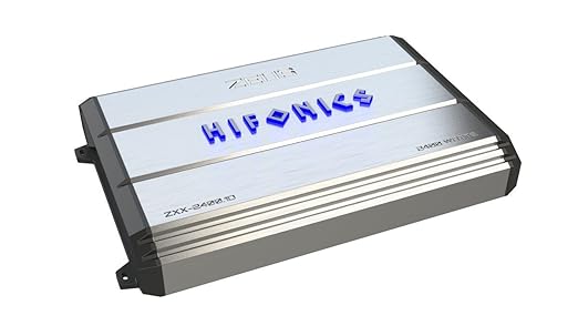 Hifonics ZXX-2400.1D Zeus Mono Channel Car Audio Amplifier (Silver) Class D Amp, 2400-Watt, Aluminum Heat Sink, Variable Electronic Crossover, Illuminated Logo, Bass Remote Included, 1 Ohm Stable