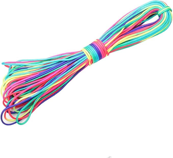 Parachute rope survival rope, 0.079 in rainbow parachute rope, 1 strand Paracord nylon, outdoor parachute rope, parachute rope, parachute rope