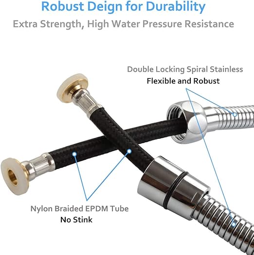 Extra Long Shower Head Hose 118", Angle Simple Stainless Steel Flexible Handheld Shower Hose, Shower Sprayer Hose No Tangles, Shower Hose Replacement 1/2" IPS, Shower Extension Hose Chrome