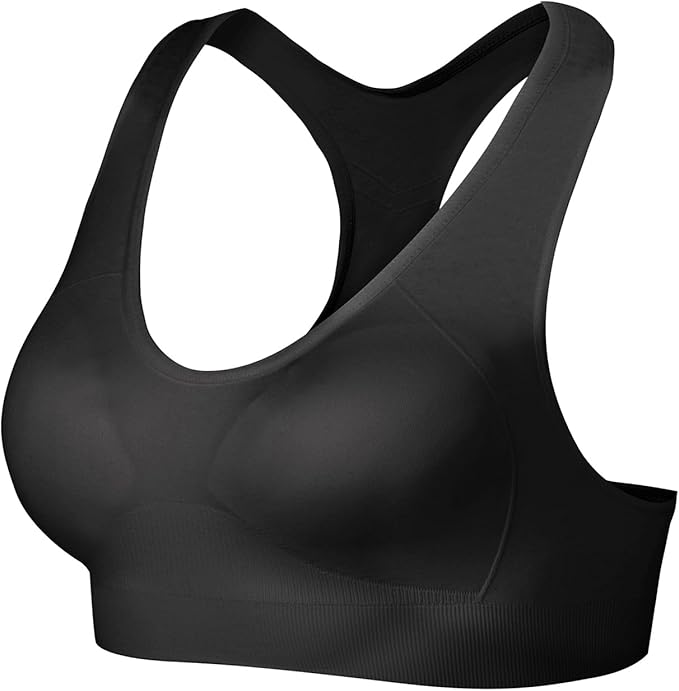 Lemef Sports Bras Racerback Yoga Bras Medium Support Workout Bras with Removable Pads for Wome