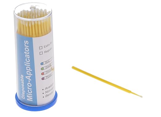 HSB 101310, Micro-Brush Applicators, Disposable Dental Micro Brushes, Bendable Neck for Precision Application, Ideal for Dental & Cosmetic Applications, Fine (100ct)