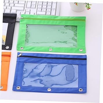 Detachable Binder Pencil Pouch Zipper Pen Holders Pencil Bag Binder Pencil Case for Office