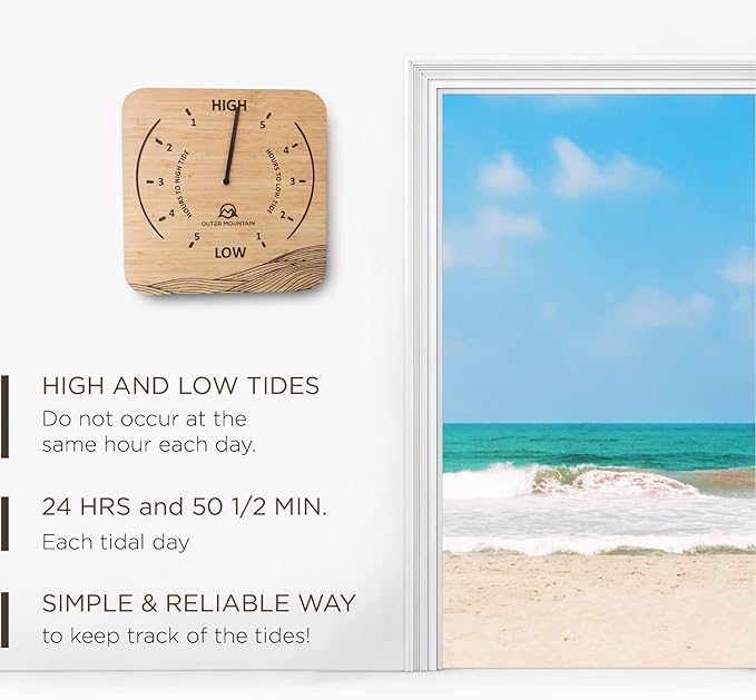 Tide Clock - Nautical Clock - Tidal Clock - Tide Clock High Tide Low Tide and Wall Tide Clock