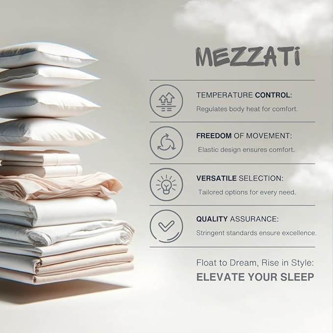 Mezzati Prestige Collection 1800 - Luxury sheet set, soft and comfortable, brushed microfiber, Microfiber, Yellow, King