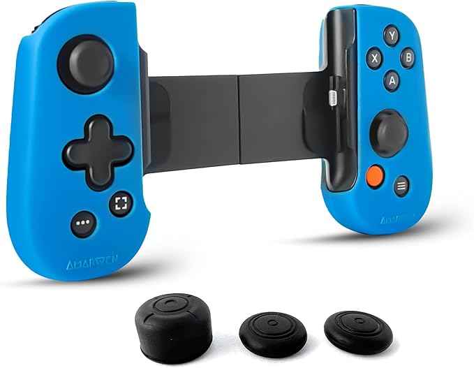 Silicone Grip Case Cover Thumb caps for Backbone One Controller - Ergonomic and Protective Sleeve Skin Shell for an Enhanced Experience, Stronger Hold and Thicker Grip for LIGHTNING VERSION