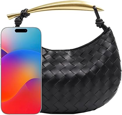 Woven Leather Dumpling Bag Dinner Handbag For Women Purse Hobo Bag Knotted Evening Bag Shoulder Bag
