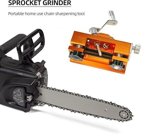 Chain Saw Sharpen Tool Portable Hand Crank Chainsaw Blade Sharpener Aluminium Alloy Precision Polishing for Repairing Chainsaw