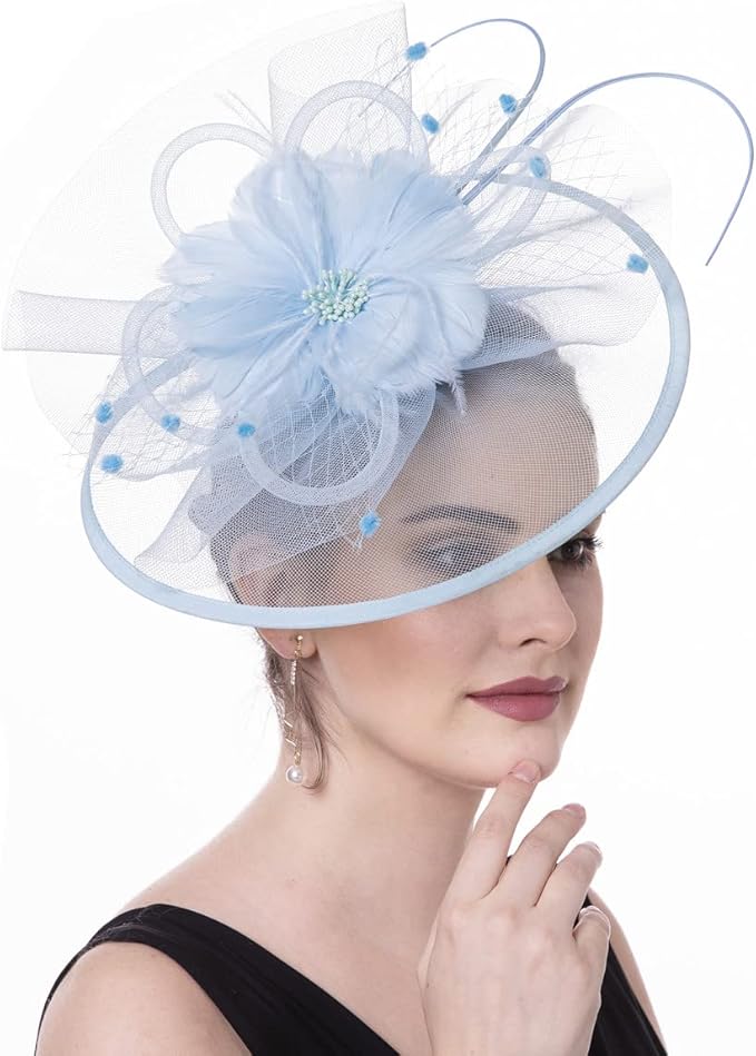 Lucky Leaf Women Girl Fascinators Hair Clip Hairpin Hat Feather Cocktail Wedding Tea Party Hat