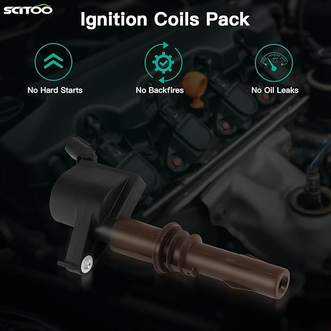 SCITOO Ignition Coil Set Compatible for Ford ExpeditionExplorerfor F150 F-250 Super Dutyfor Lincoln Mark LT for Mercury Mountaineer 2008-2014 Automobiles Fit for OE: DG521 C1659