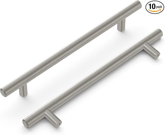 Hickory Hardware Bar Pulls Collection Pull 6-516 Inch (160mm) Center to Center Stainless Steel Finish (10 Pack)