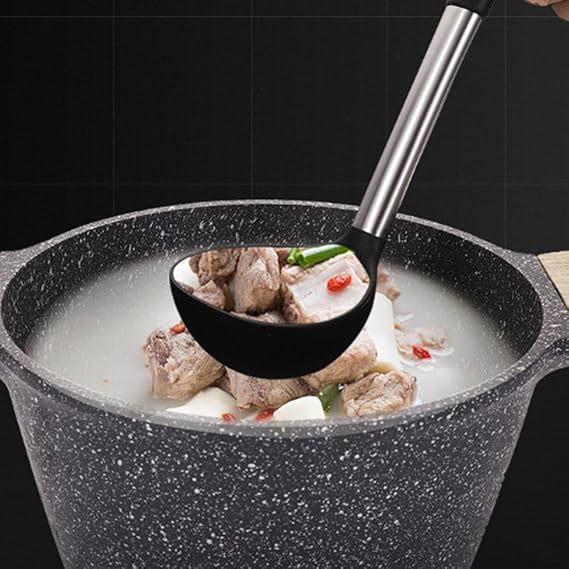 Silicone Cooking Utensils Set, Kitchen Utensils Heat Resistant Spatulas, Essential Cooking Tools Non-Toxic, Heat Resistant, Ideal for Cooking, Grilling, Serving, and Frying,Leakage Spoon