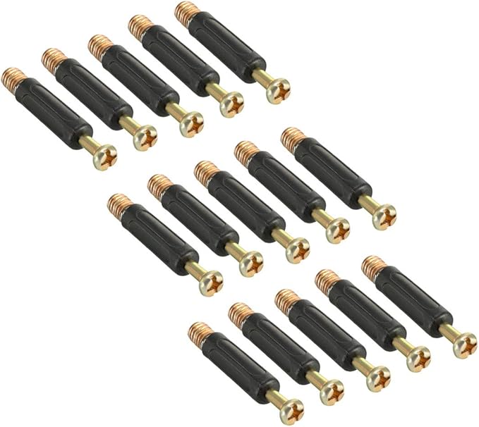 uxcell Furniture Connecting Fitting 6mm Dia Thread Bolts Screws Plastic Covered 15 Pcs