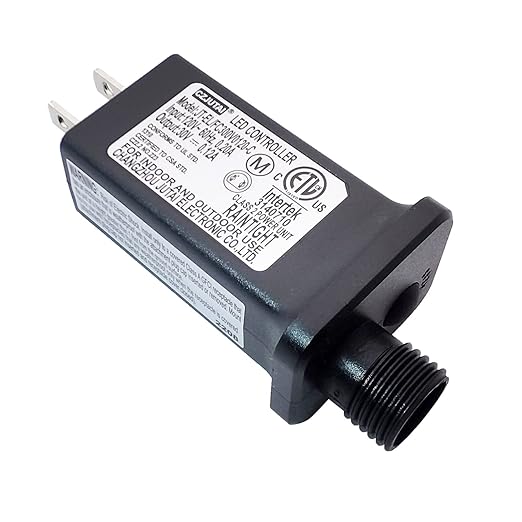 JT-EL/FC300V0120-C 30V 0.12A LED Controller With 8 Modes, Class 2 Power Supply Multifunctional Transformer, Low Voltage US Plug for Light (1 Pack)