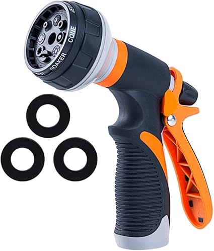 Garden Hose Nozzle, Nozzle,Water Hose Nozzle Sprayer,Plastic ABS Faucet, Heavy Duty 8 Adjustable Watering Mode, Best for Hand Watering Plants Lawn, Car Washing, Patio, Dog More