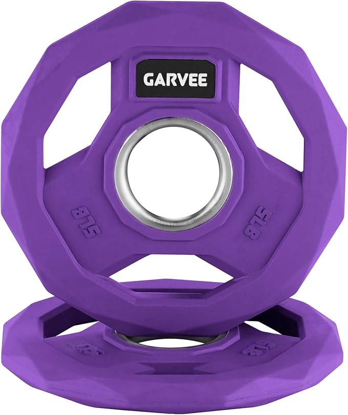 1-Inch Bumper Plates Set -Rubber Coated Cast Iron Weight Platesfor Home Gym & Commercial Use,Barbell Plates for Men & Women,Multiple Weights Options (4.5 Lbs, Pair)