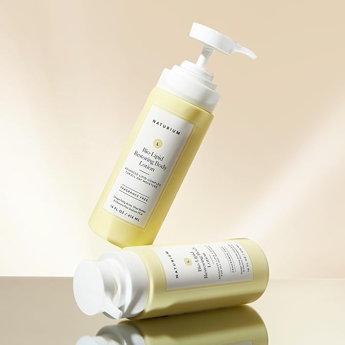 Naturium Bio-Lipid Restorative Hydrating Body Lotion with Shea Butter, Fragrance Free, 14 oz