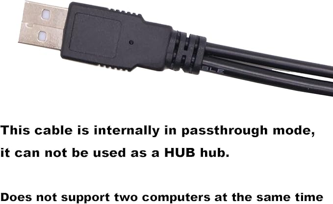 USB Splitter Data Charger Cable USB 2.0 Male to Dual Data USB Female 1 to 2 Splitter Charging Extension Power Cord Cable for Computer and Mobile Phone Data Cable Transmission Charging