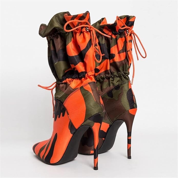 Boots For Women High-heeled Shoes, Middle-tube Boots, Thin High-heeled Lace-up Women's Shoes