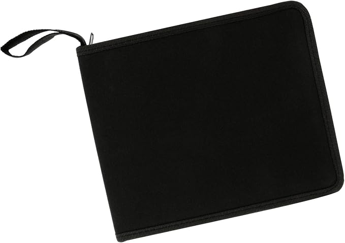 US Art Supply 48 Slot Zippered Nylon Pencil Carry Case - Size: 11.4" x 7.6" x1.4"