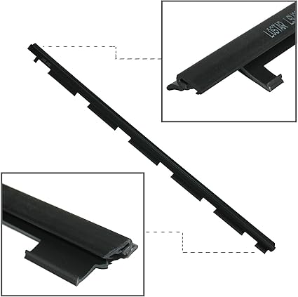 LOSTAR Weatherstrip Front Driver (Left) and Passenger (Right) Outer Window Felt Sweep Belt Kit Fits 1988-2000 Chevrolet C1500 GMC C2500