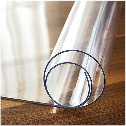 Generic Custom Clear PVC Table Cover Protector, Clear Desk Protector, Transparent Non-Slip Desk Pads Mats, Plastic Table Cover for Office, Night Stand, Dining Table, Large