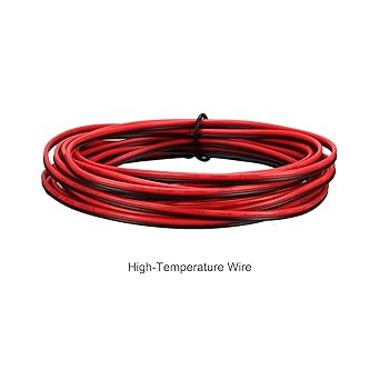 Red Black Wire 2 Conductor Bonded Zip Cord Cable Plated Copper PVC for LED Strip Light - 28 AWG 16.4Ft